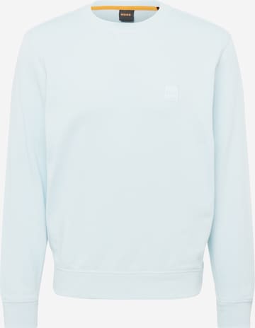 BOSS Orange Sweatshirt 'Westart' in Blauw: voorkant