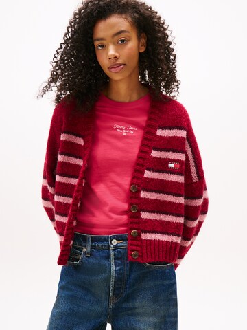 Cardigan Tommy Jeans en rouge : devant