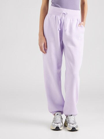 Nike Sportswear Tapered Hose 'Phoenix Fleece' in Lila: predná strana