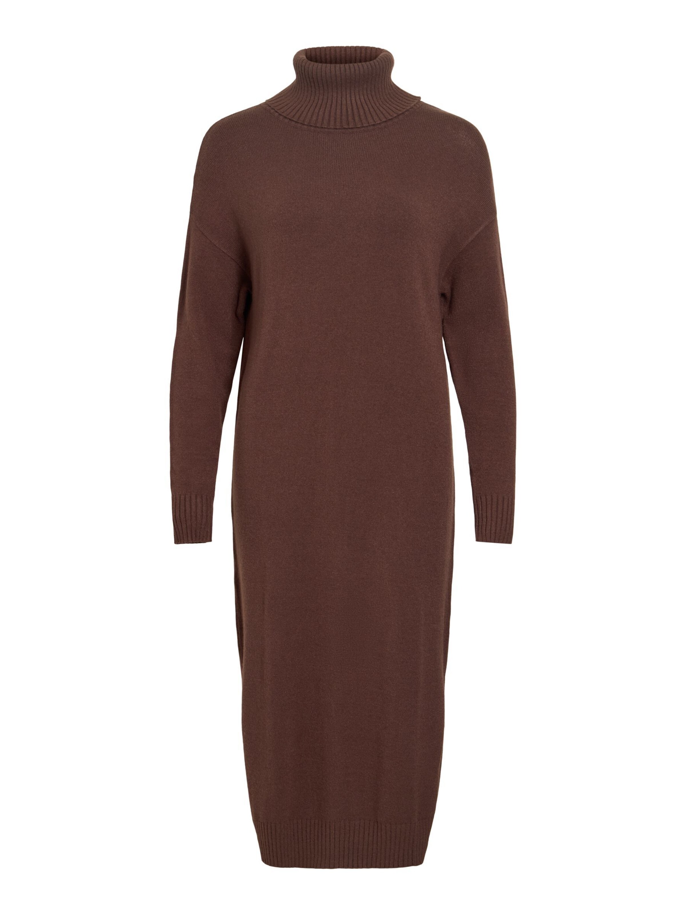 VILA Knit dress in Brown: front