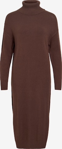 VILA Knitted dress in Brown: front