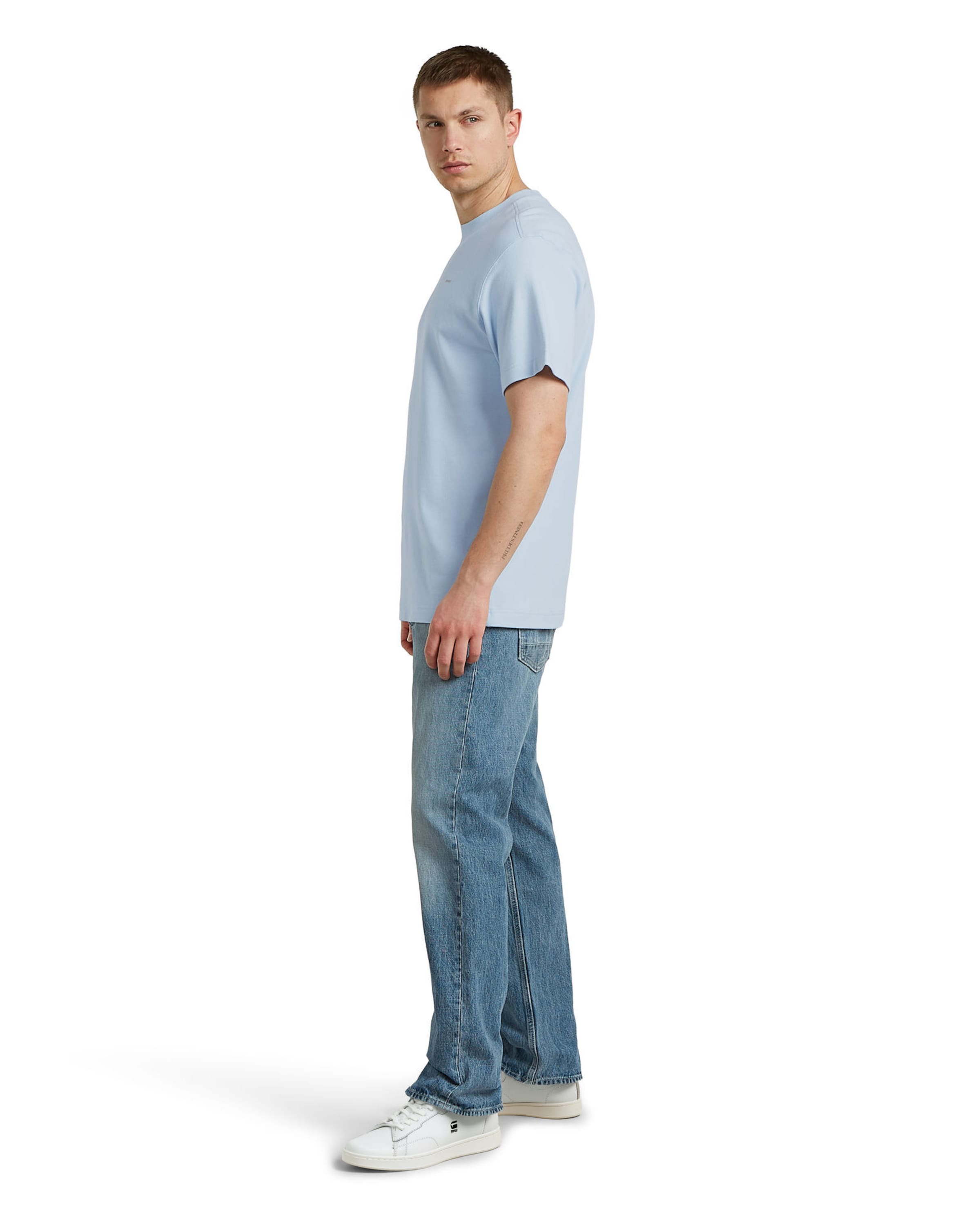 G-STAR Shirt 'True Regular T-Shirt' in Blauw