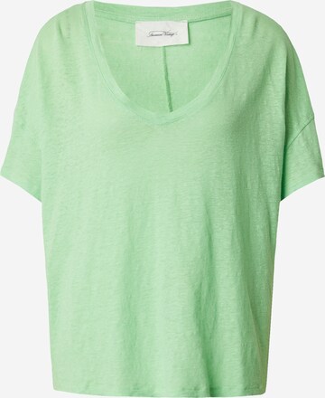 AMERICAN VINTAGE T-shirt 'POBSBURY' i grön: framsida