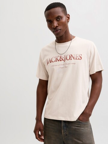 T-Shirt 'JJDEVIN DAYTONA' JACK & JONES en beige