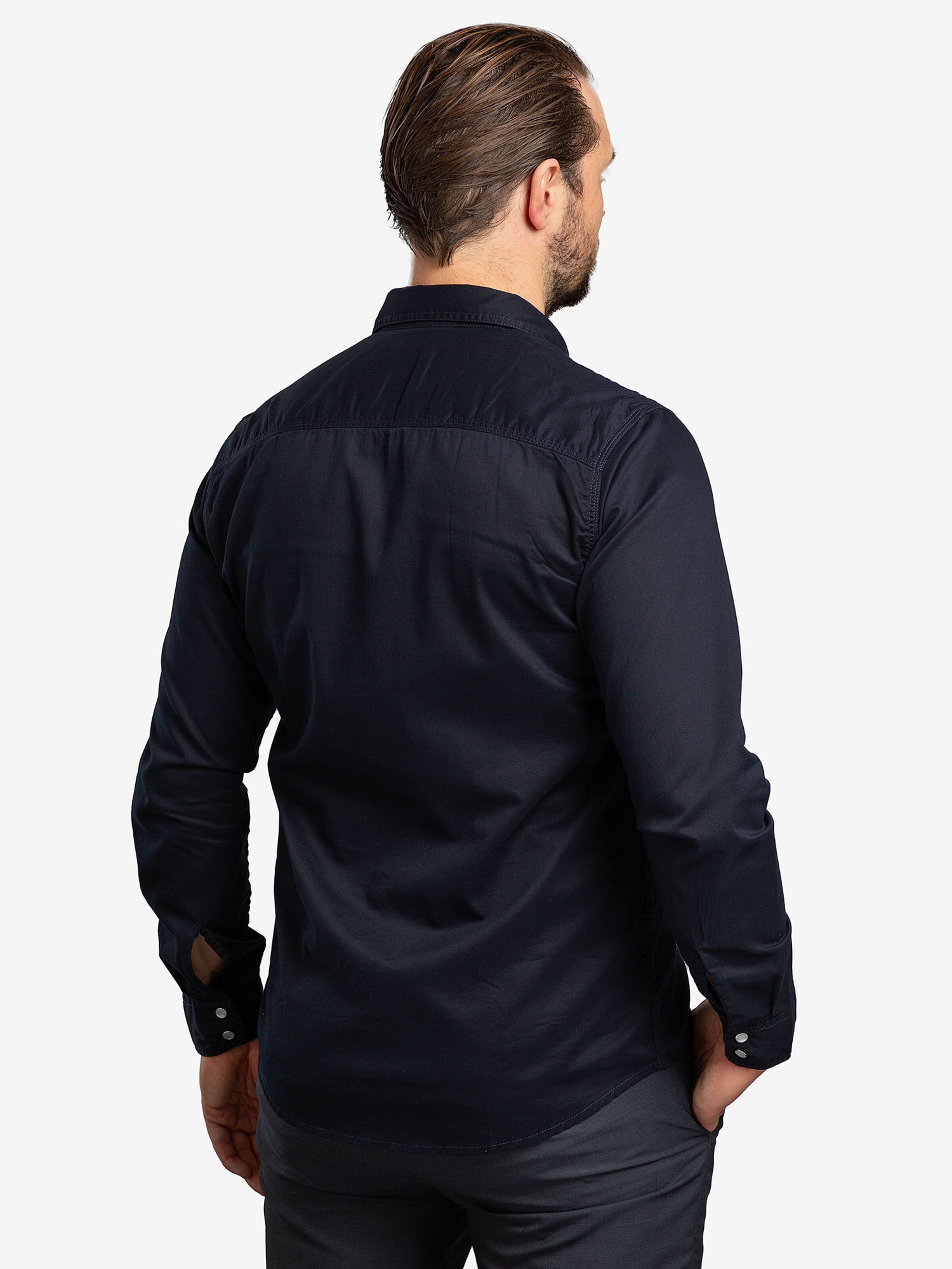 Checker - Ajuste regular Camisa ' Dynasty Denim ' en azul