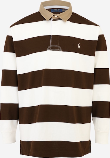 Marškinėliai iš Polo Ralph Lauren Big & Tall, spalva – ruda / kapučino spalva / balta, Prekių apžvalga