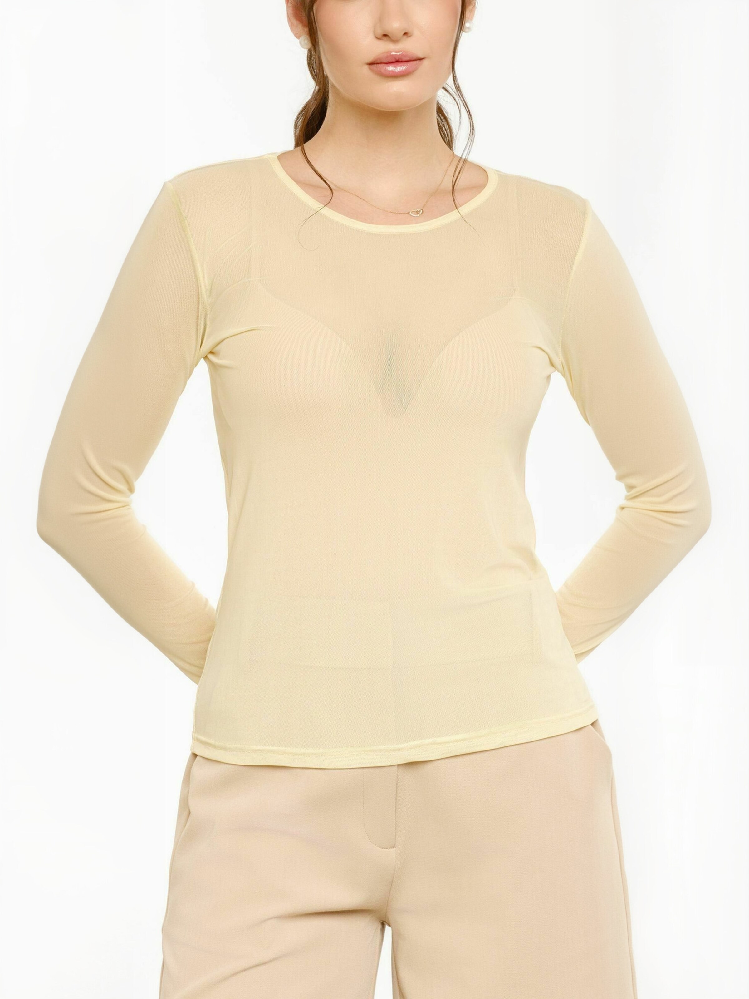 Top ' MESH ' di Liberte Essentiel in giallo