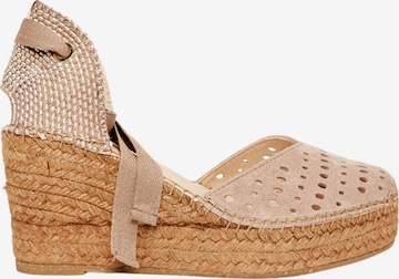 Alhamas Sandal 'Alpargata Cuña 8 cm' in Grey: front