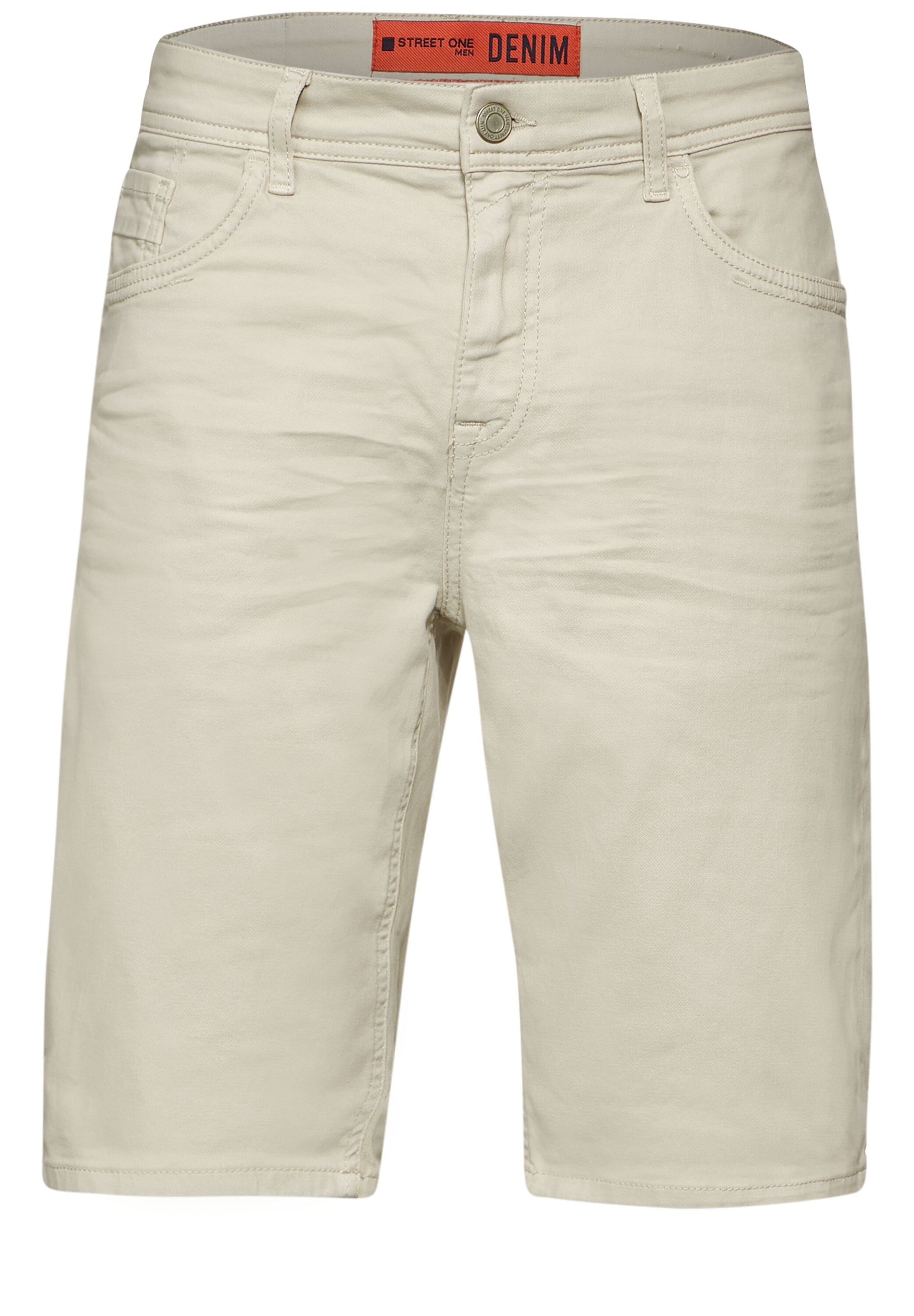 Street One MEN Regular Jeans in Beige: front