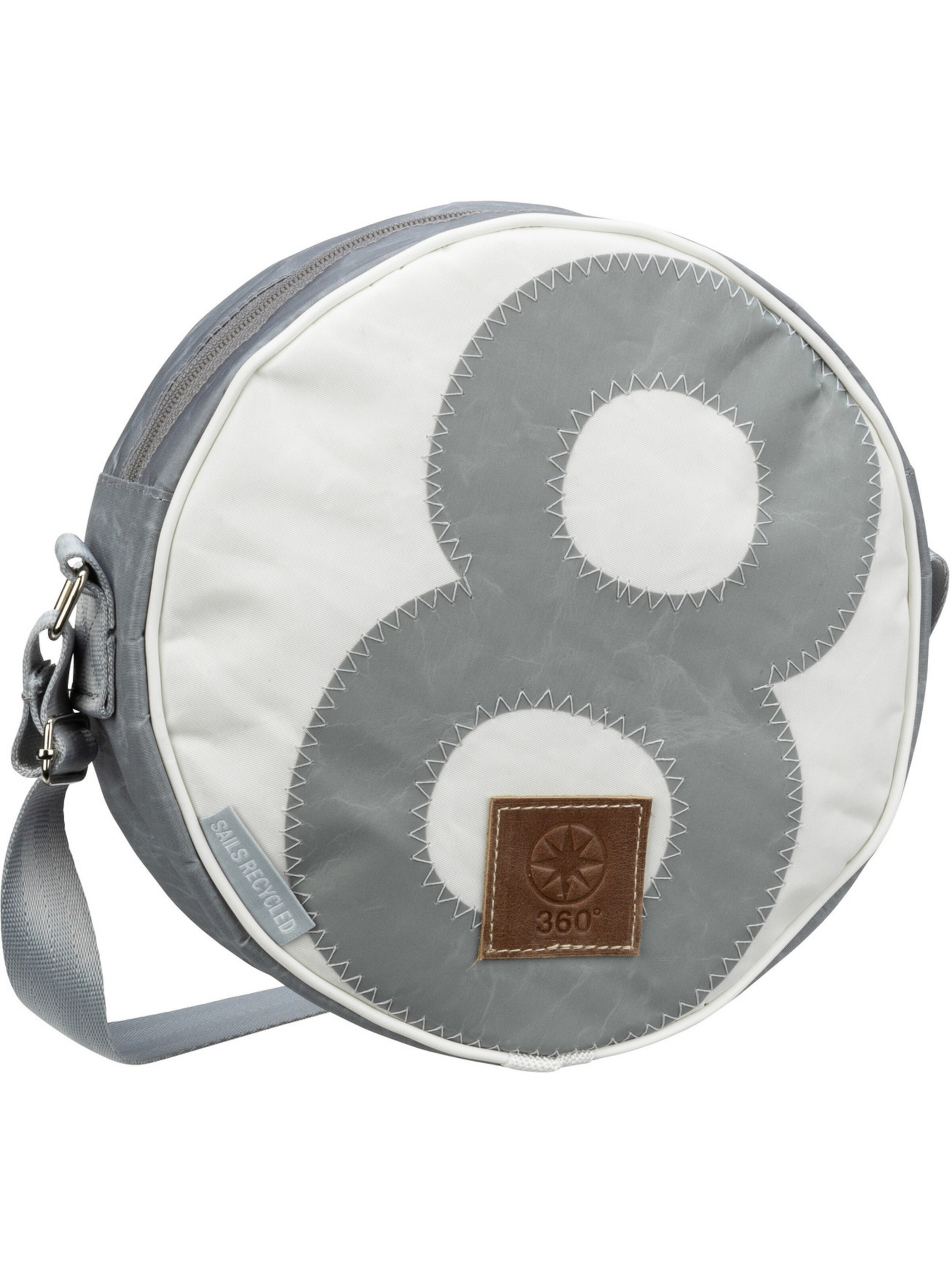 360 Grad Umhängetasche ' Genua ' in Weiß: Vorderseite