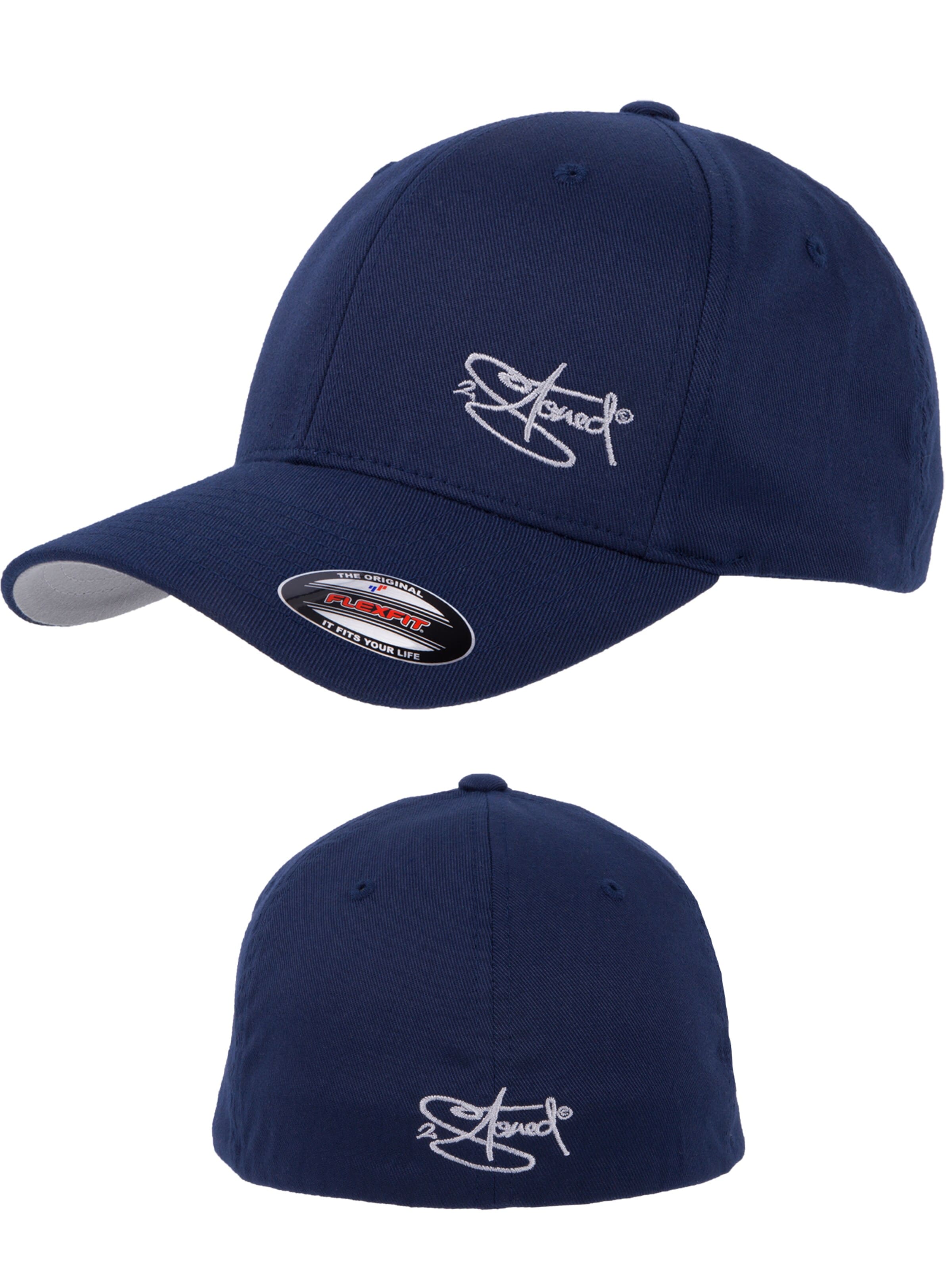 2Stoned Cap 'Flexfit Wooly Combed Classic' in Blue: front
