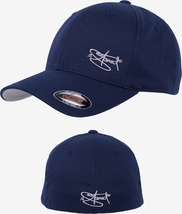 2Stoned Cap 'Flexfit Wooly Combed Classic' in Blue: front