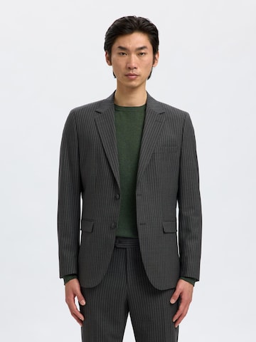 SELECTED Slim fit Business-colbert in Grijs: voorkant