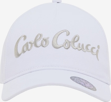 Carlo Colucci Cap 'Coronet' in White: front