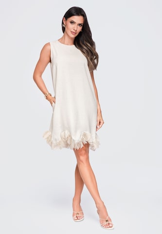 Robe de cocktail Ombre en beige