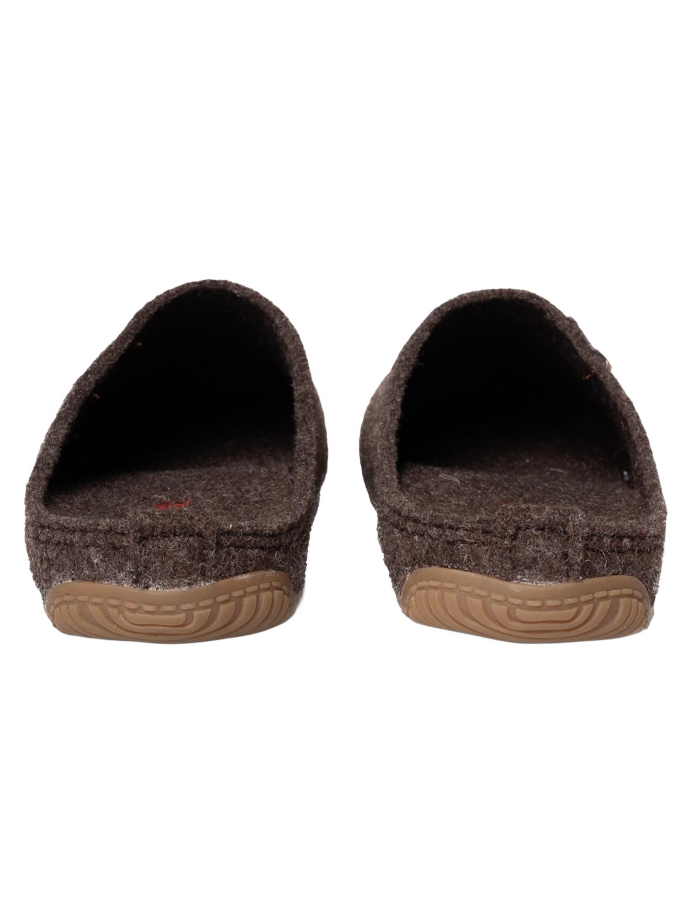Living Kitzbühel Slippers 'Filz - Schweizer Kreuz' in Brown