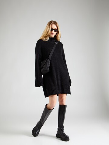 Monki Knitted dress in Black