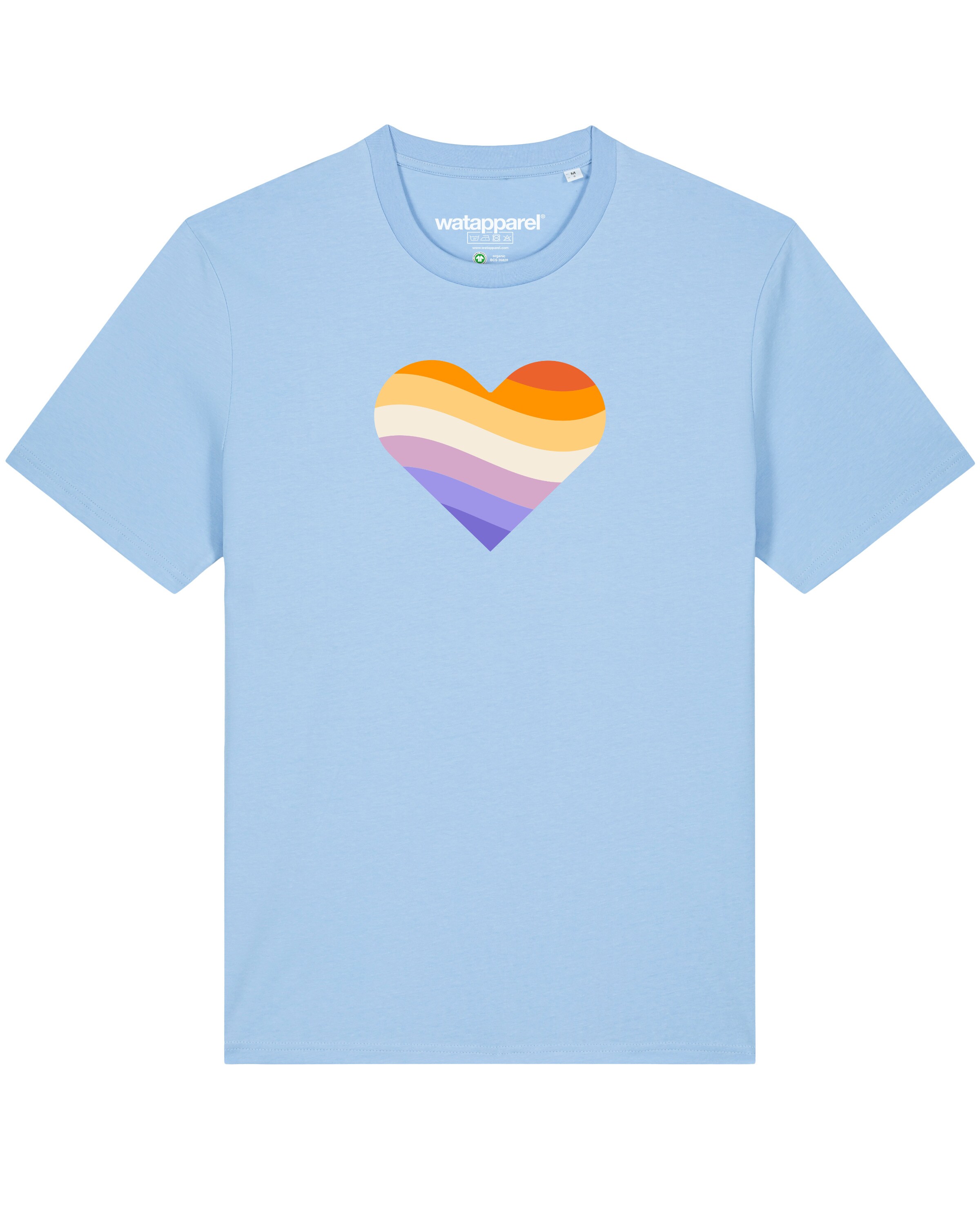 Maglietta 'Rainbow Heart' di Watapparel in blu: frontale