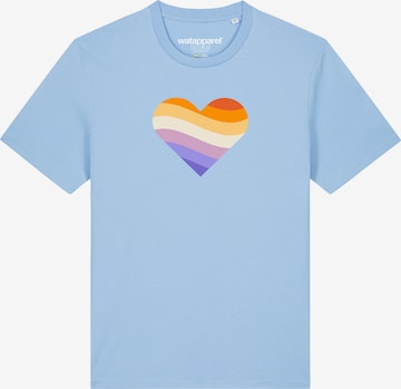 T-Shirt 'Rainbow Heart' Watapparel en bleu : devant