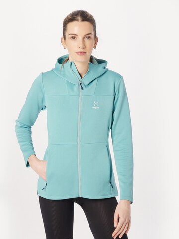 Haglöfs Sports sweat jacket 'Willow' in Blue: front