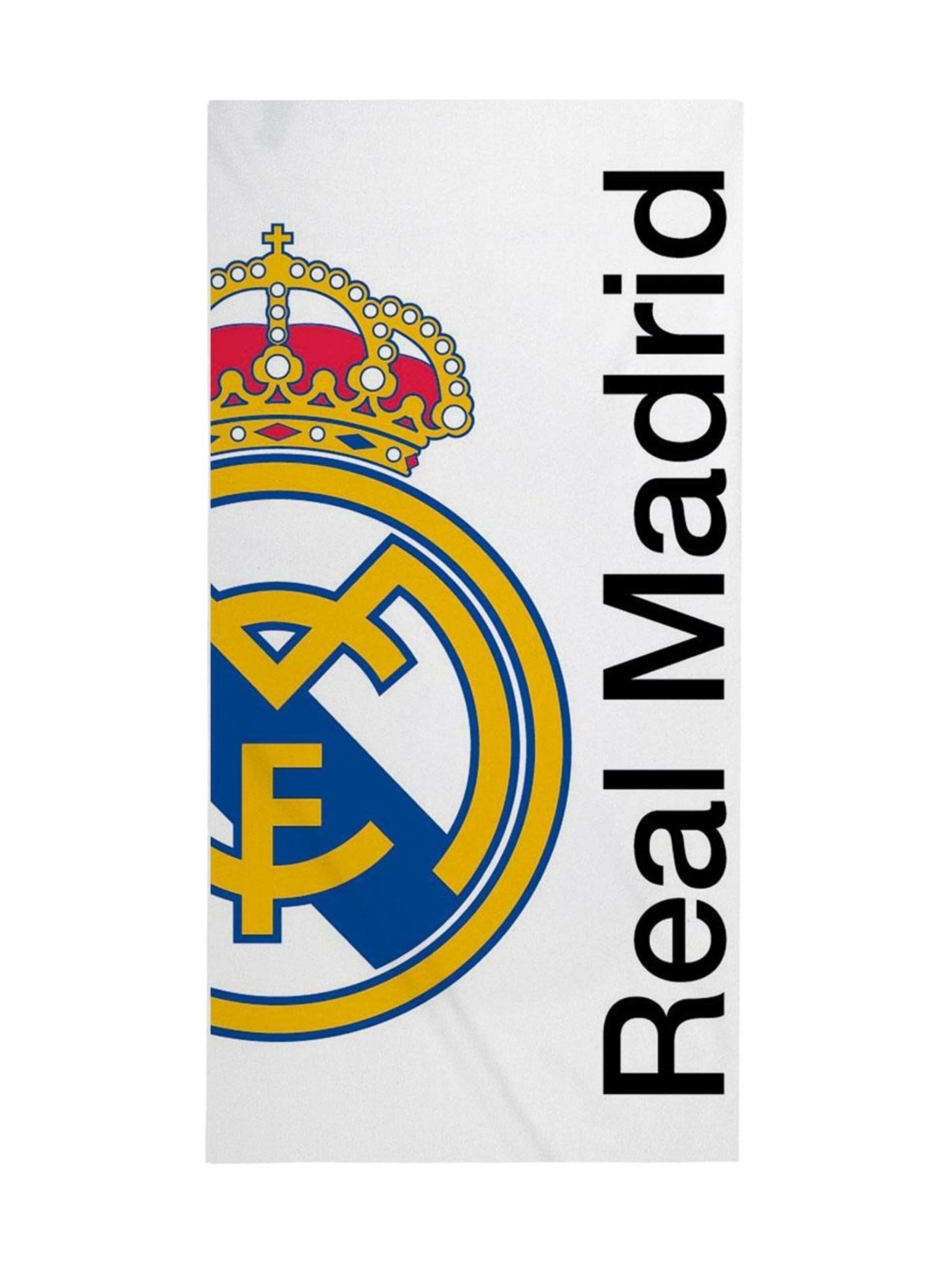Cerdá Beach Towel 'Handtuch Polyester - Real Madrid' in White: front