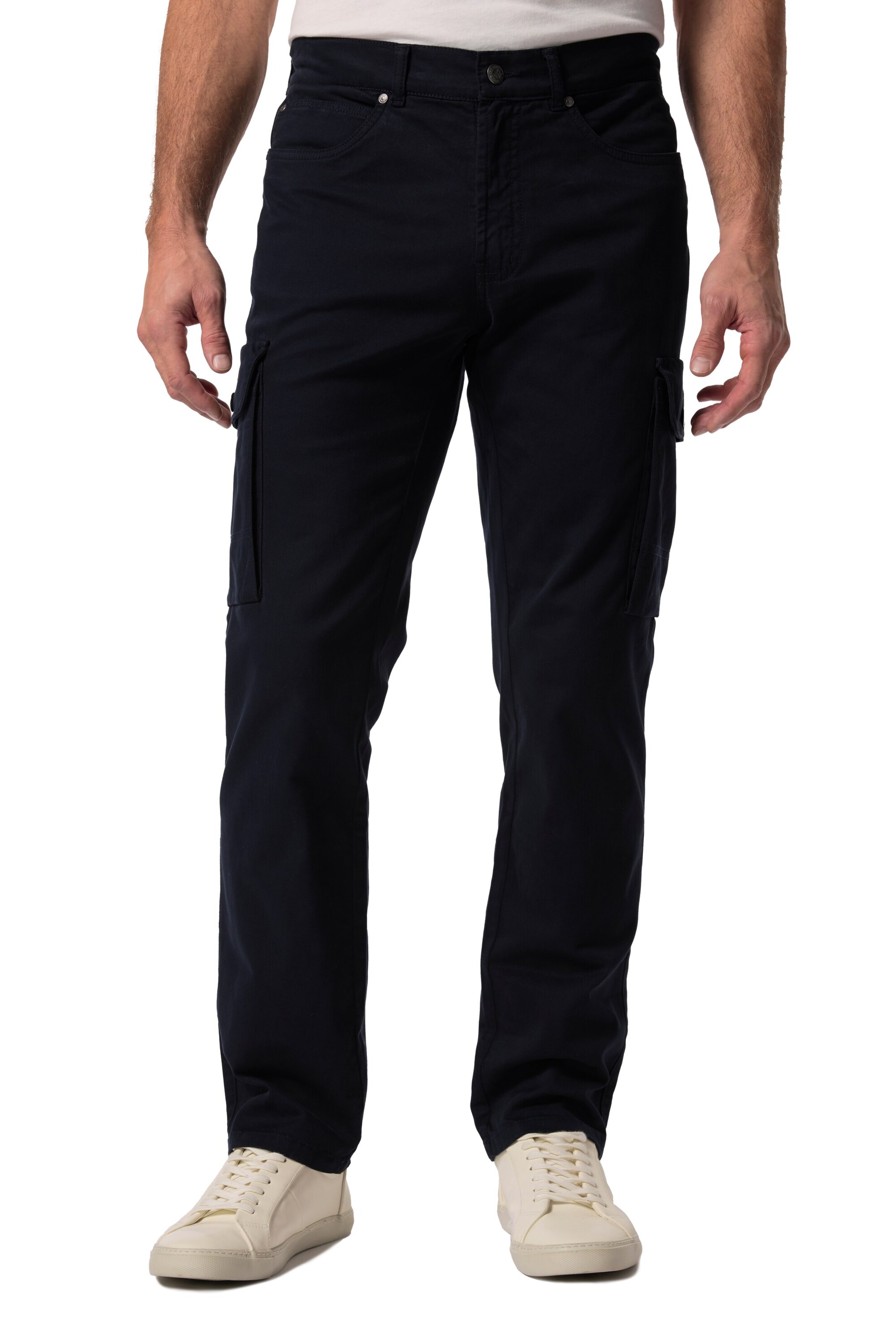 Boston Park Regular Cargo Pants in Blue: front