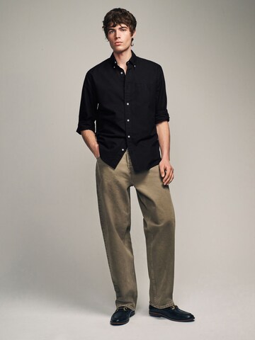 Next Slim fit Button Up Shirt in Black