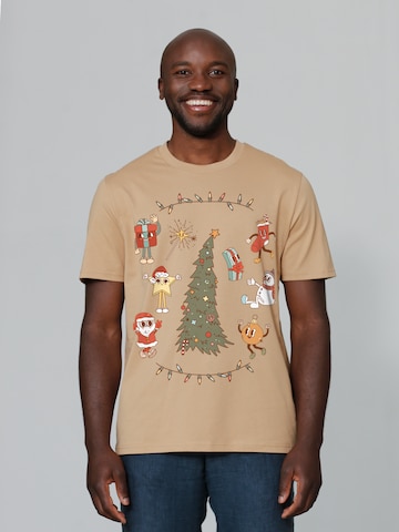 Watapparel Shirt 'Christmas 2024' in Beige: front