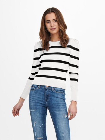 Pull-over ONLY en blanc : devant