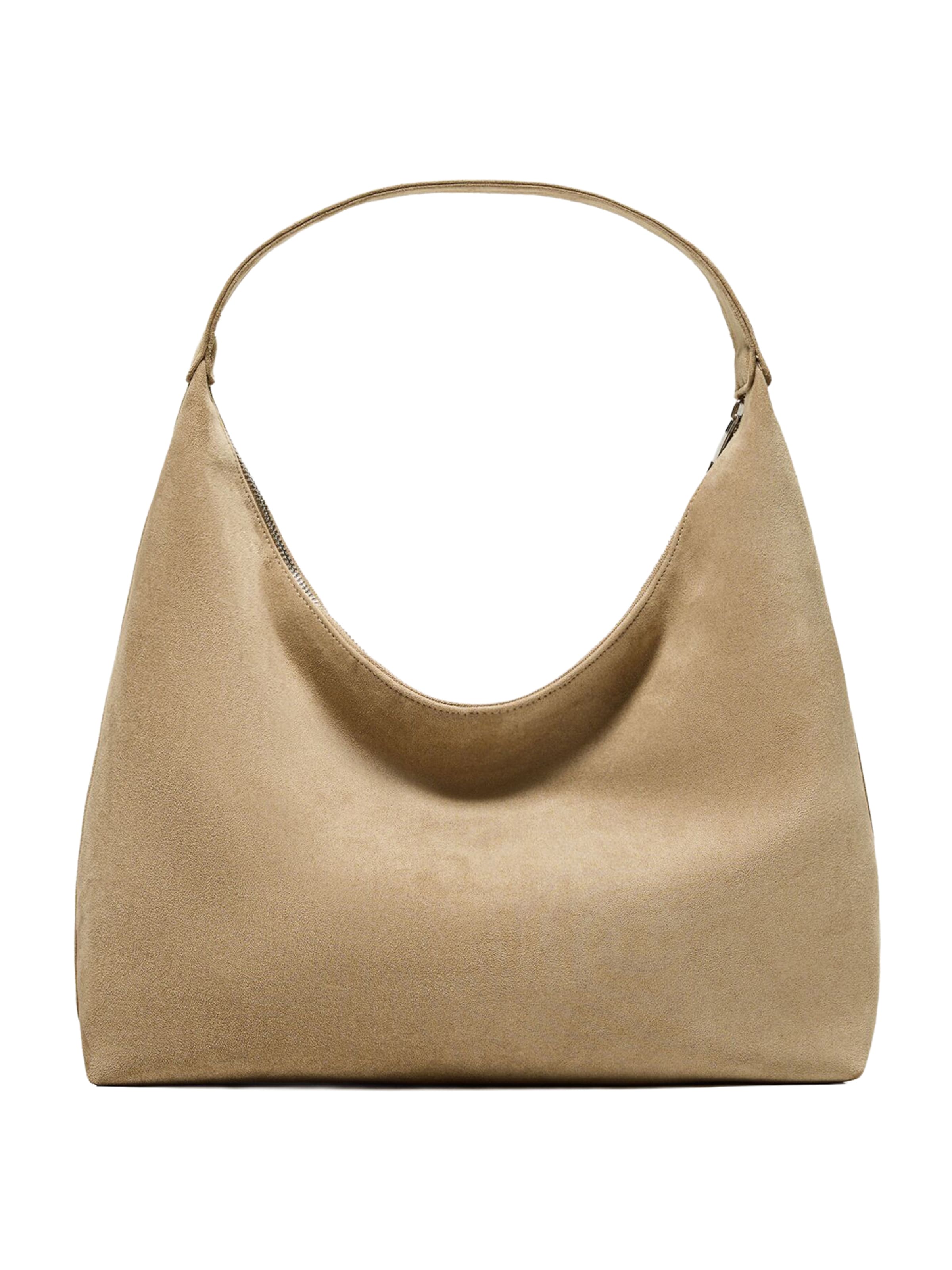 Borsa a spalla di Bershka in beige: frontale