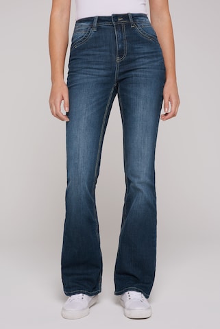 Soccx Flared Jeans 'PA:LA' in Blue: front