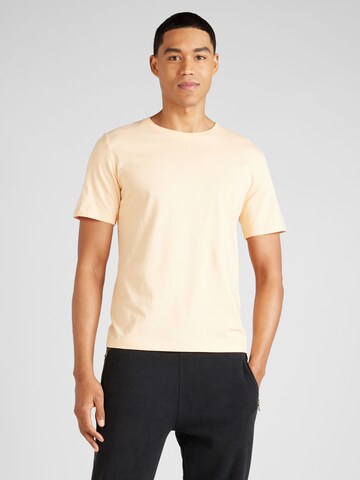 Coupe slim T-Shirt JACK & JONES en beige : devant