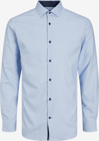 JACK & JONES Slim fit Button Up Shirt 'Parker' in Blue: front