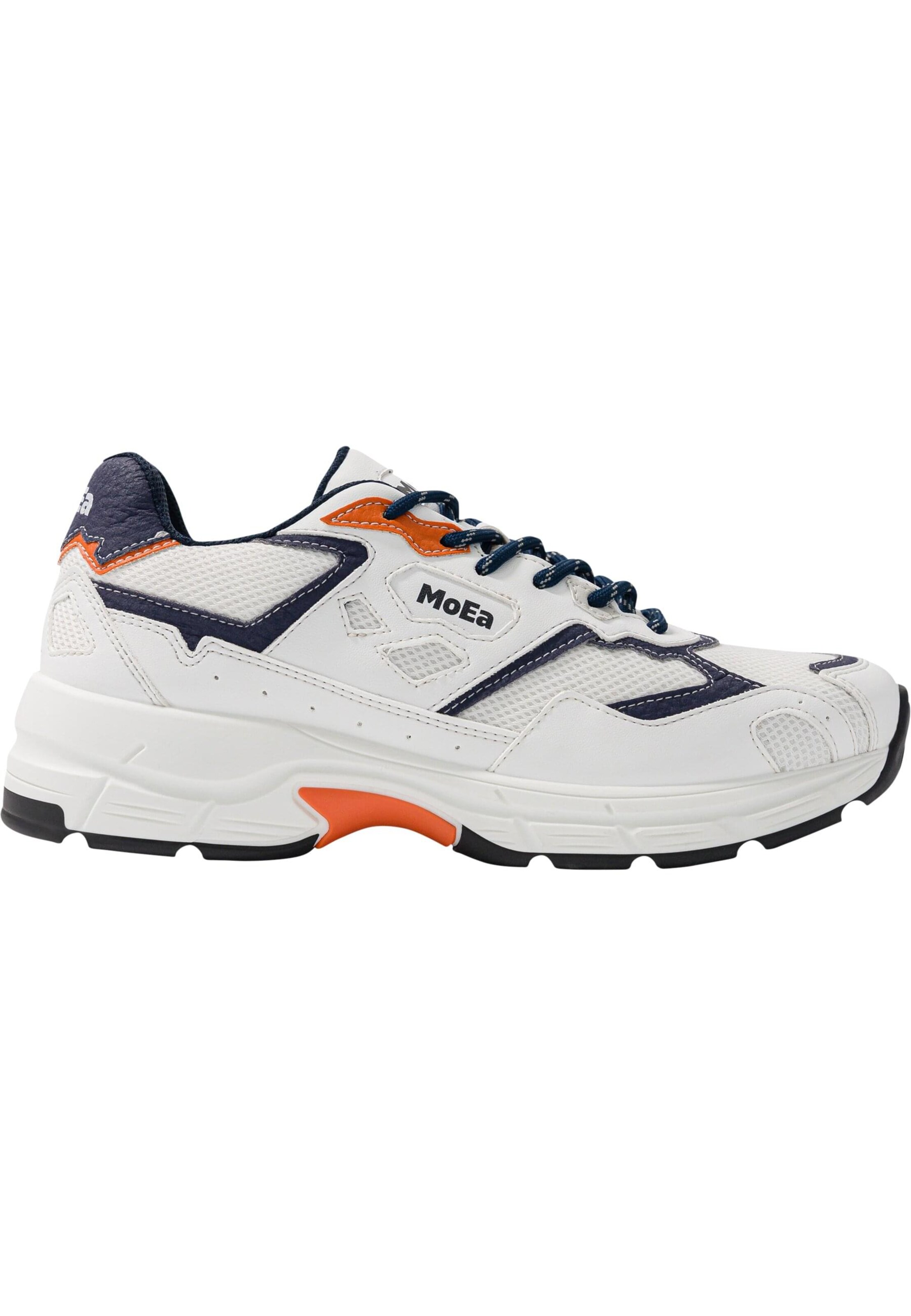 Sneaker bassa 'Gen8 - Orange x Mushroom' di MoEa in bianco: frontale