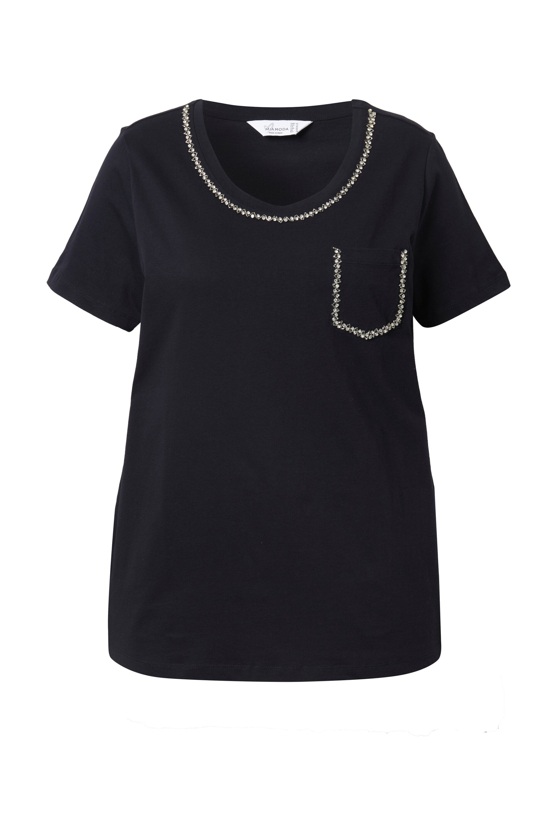 T-shirt MIAMODA en noir : devant