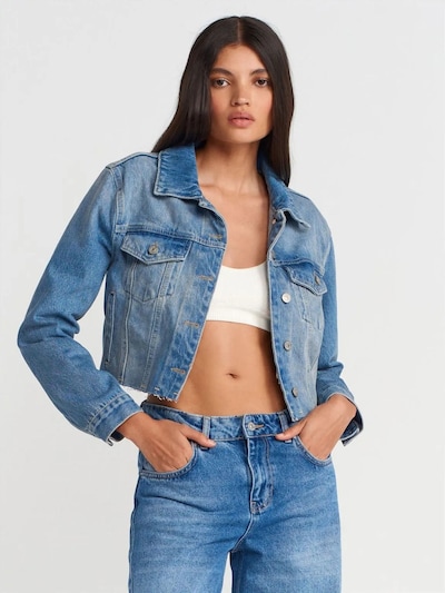 Dilvin Veste mi-saison en S en bleu denim, Vue avec produit