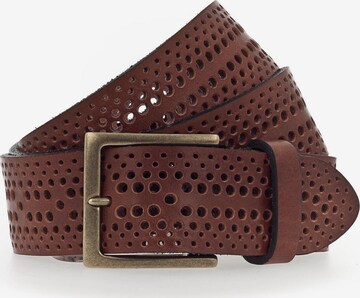 Ceinture 'Jed' b.belt Handmade in Germany en marron : devant