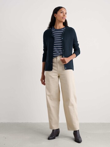 Seasalt Cornwall - Casaco de malha 'Makers' em azul