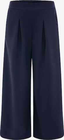 Zwillingsherz Loose fit Pleat-Front Pants in Blue: front