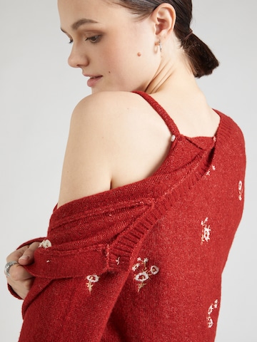 Abercrombie & Fitch Плетена жилетка в червено