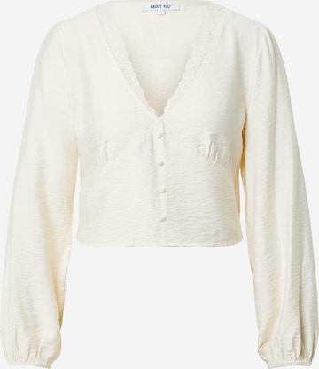 Camicia da donna 'Mette Blouse' di ABOUT YOU in bianco: frontale