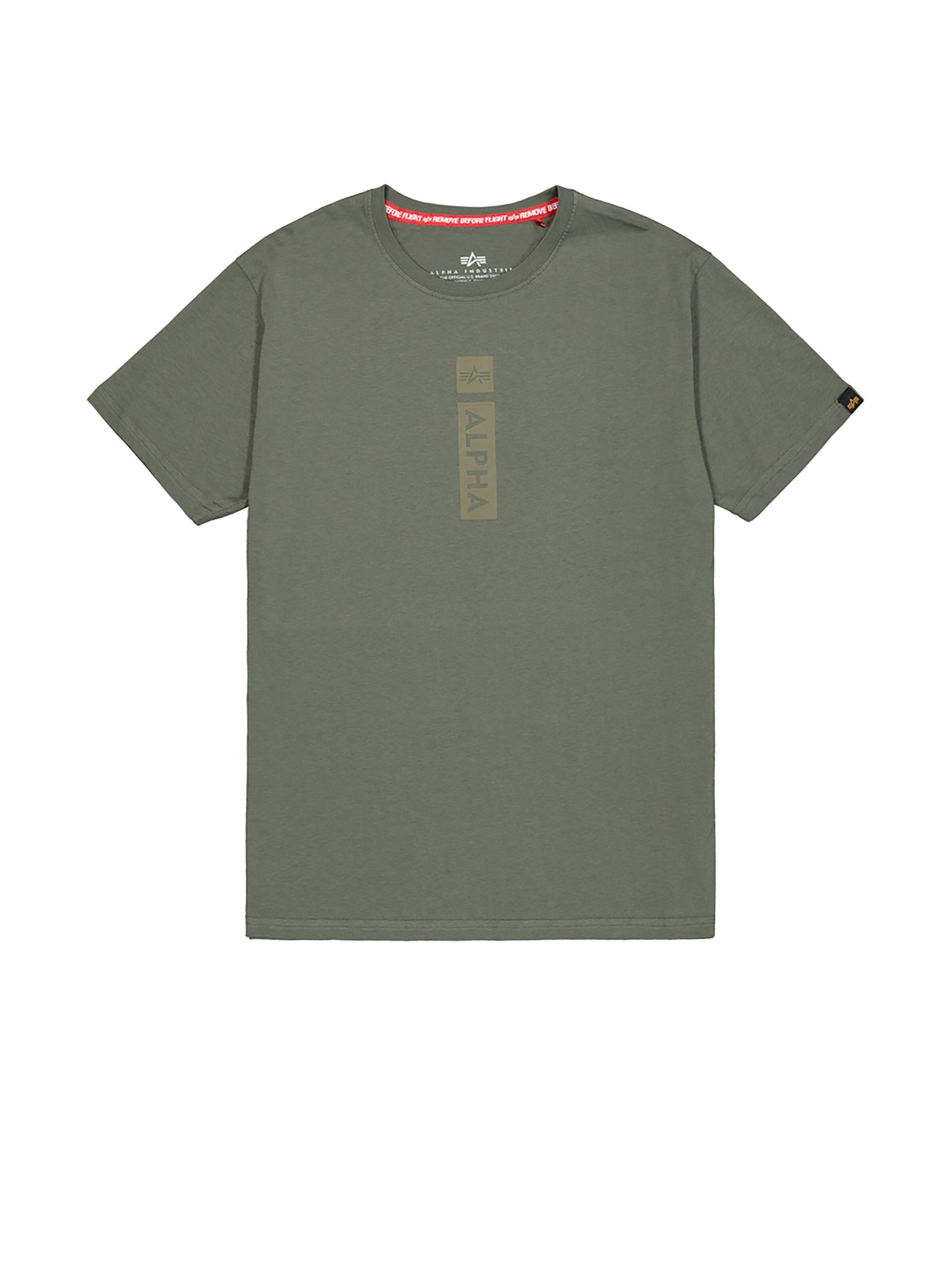 ALPHA INDUSTRIES Shirt 'Alpha PP'‌‌‌ in Grün: Vorderseite