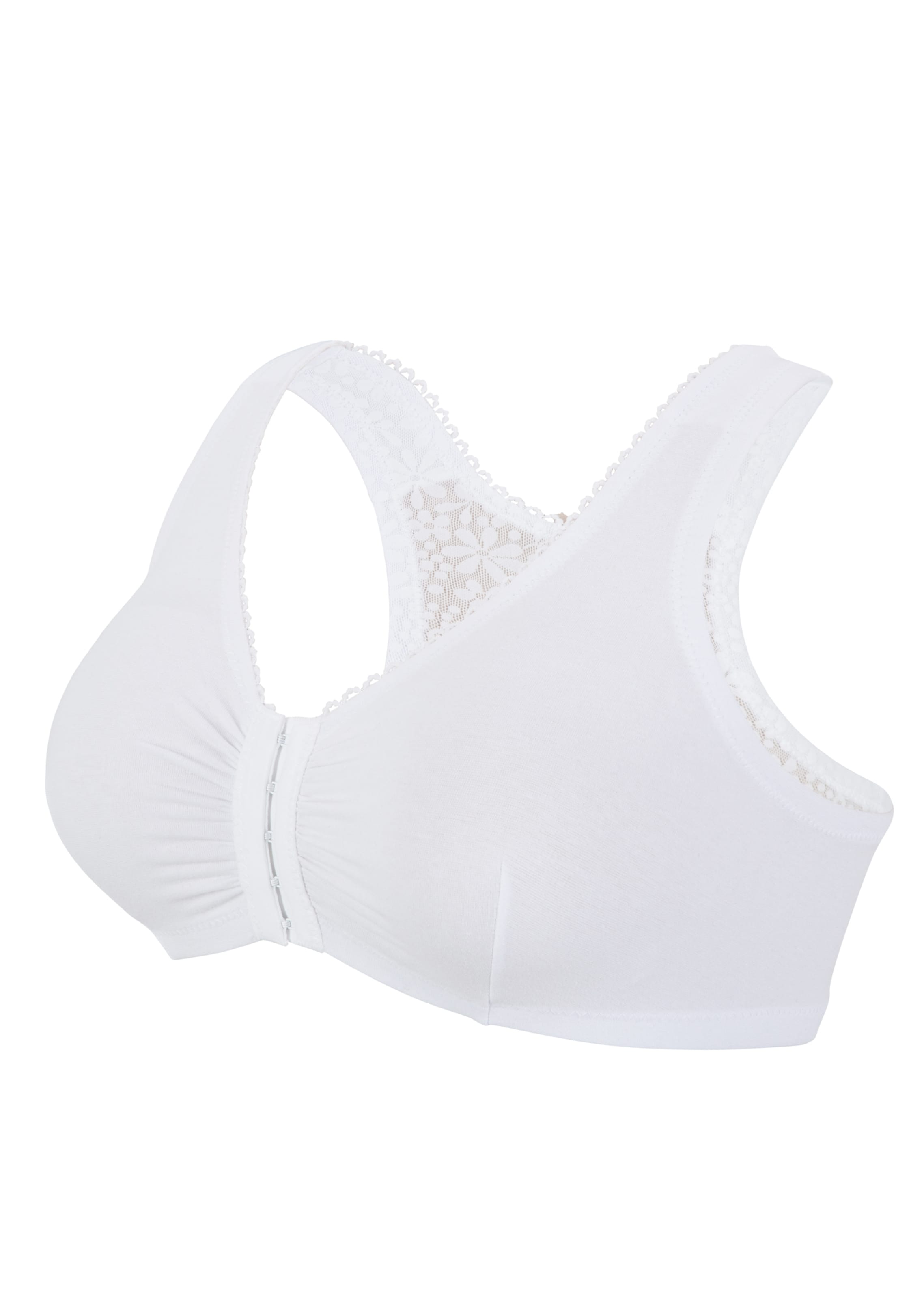 GLAMORISE Bralette Bra 'PerfectComfort' in White: front