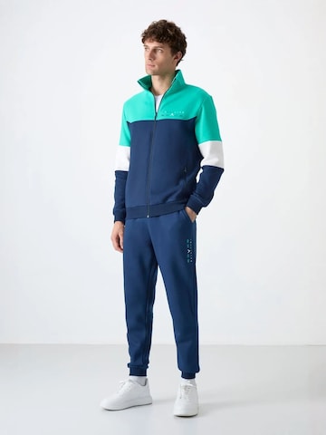 Completo per l'allenamento di Tommy Life in blu: frontale