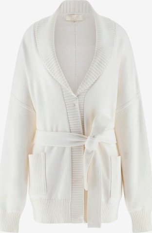 GUESS Knit Cardigan in White: front