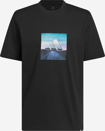 ADIDAS SPORTSWEARTehnička sportska majica 'PHOTORL' - crna boja: prednji dio