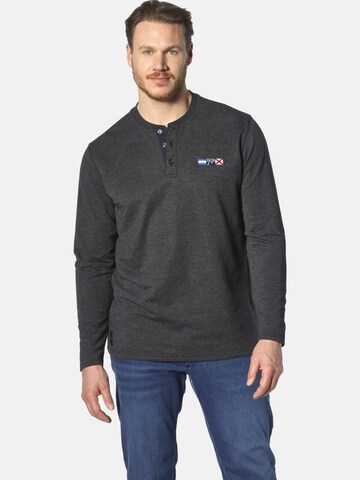 Jan Vanderstorm Sweatshirt ' Jornsen ' in Grijs: voorkant