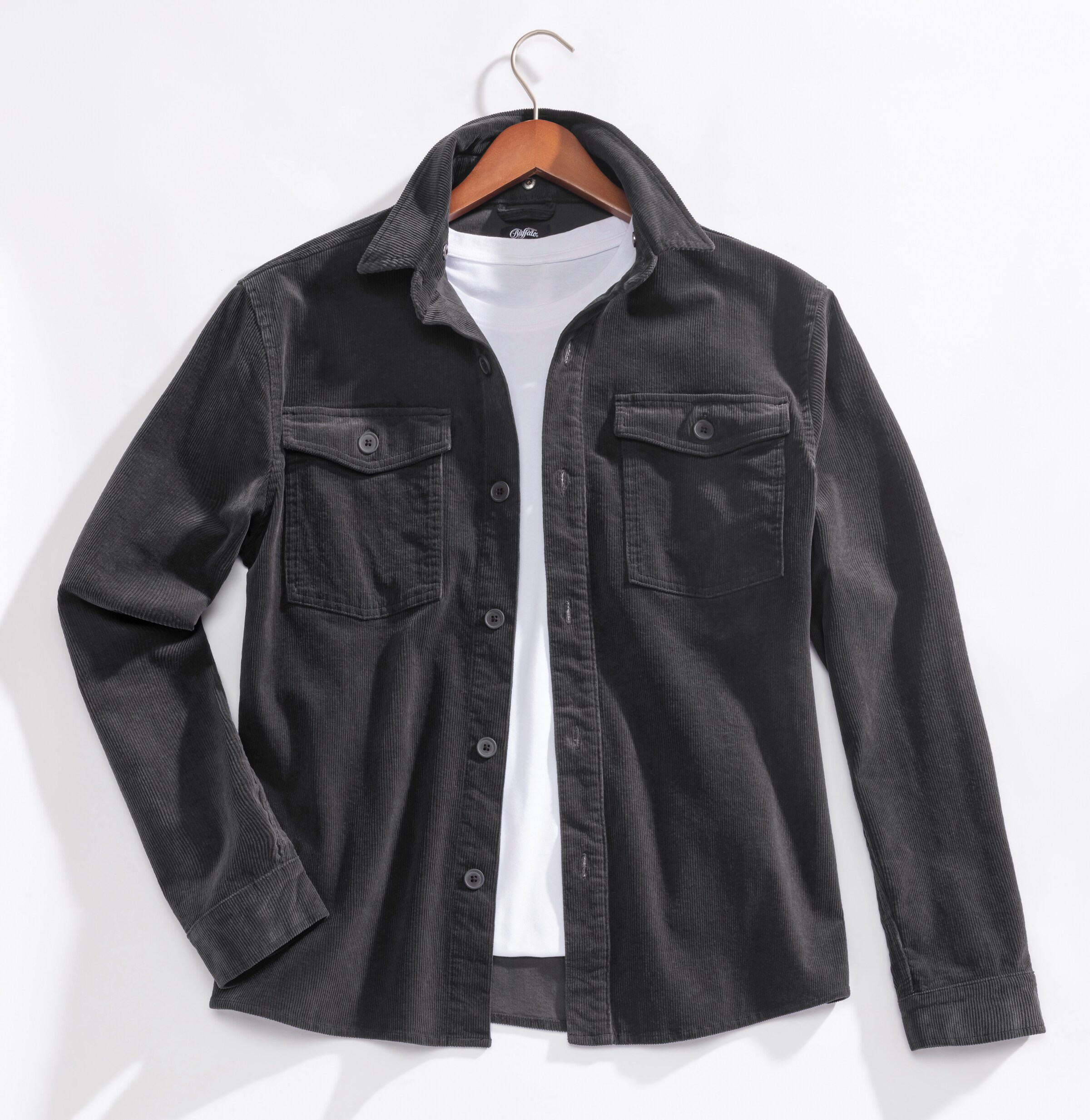 JOHN DEVIN Φθινοπωρινό και ανοιξιάτικο μπουφάν σε γκρι: μπροστά