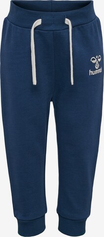 Hummel Tapered Pants in Blue: front