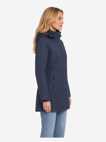 deproc Winterjas 'Outdoorparka LAVAL LONG Damen Outdoorjacke, Regenjacke' in Blauw